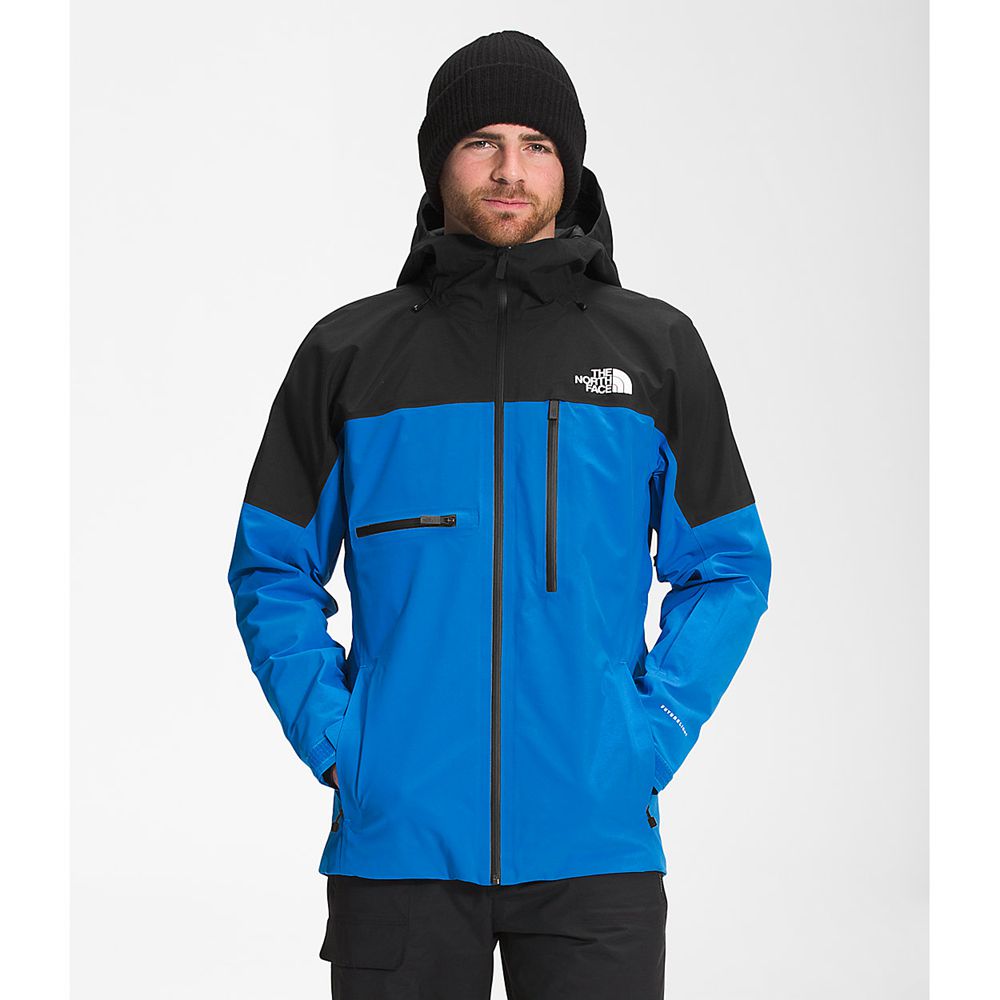 The North Face Waterproof Jackets Mens Australia - The North Face Powderflo Futurelight™ Blue / Blac